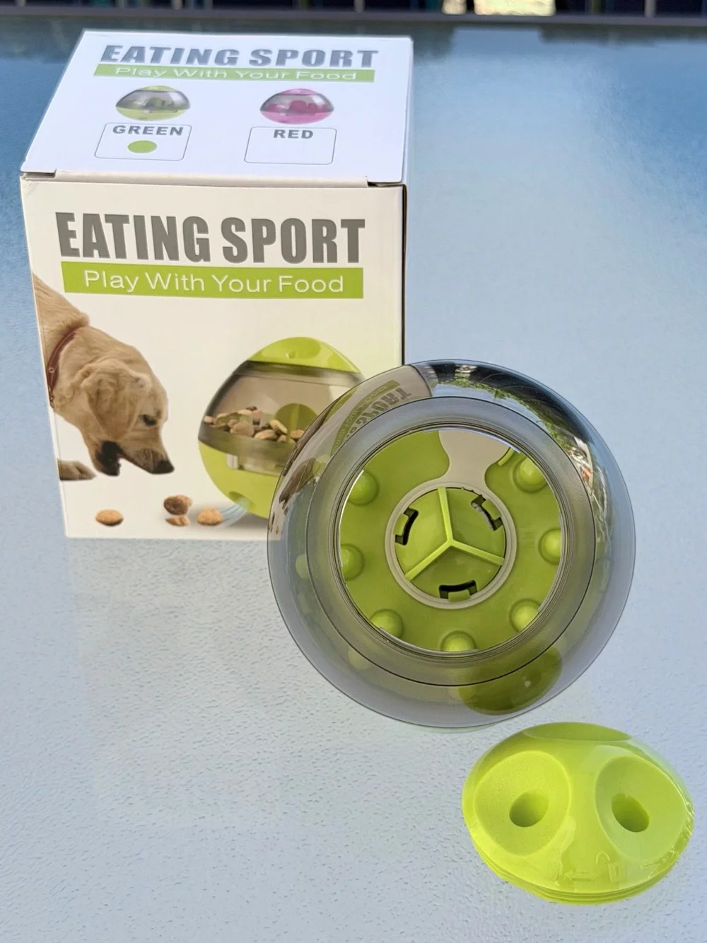 Interactive Dog Treat Dispenser - Green